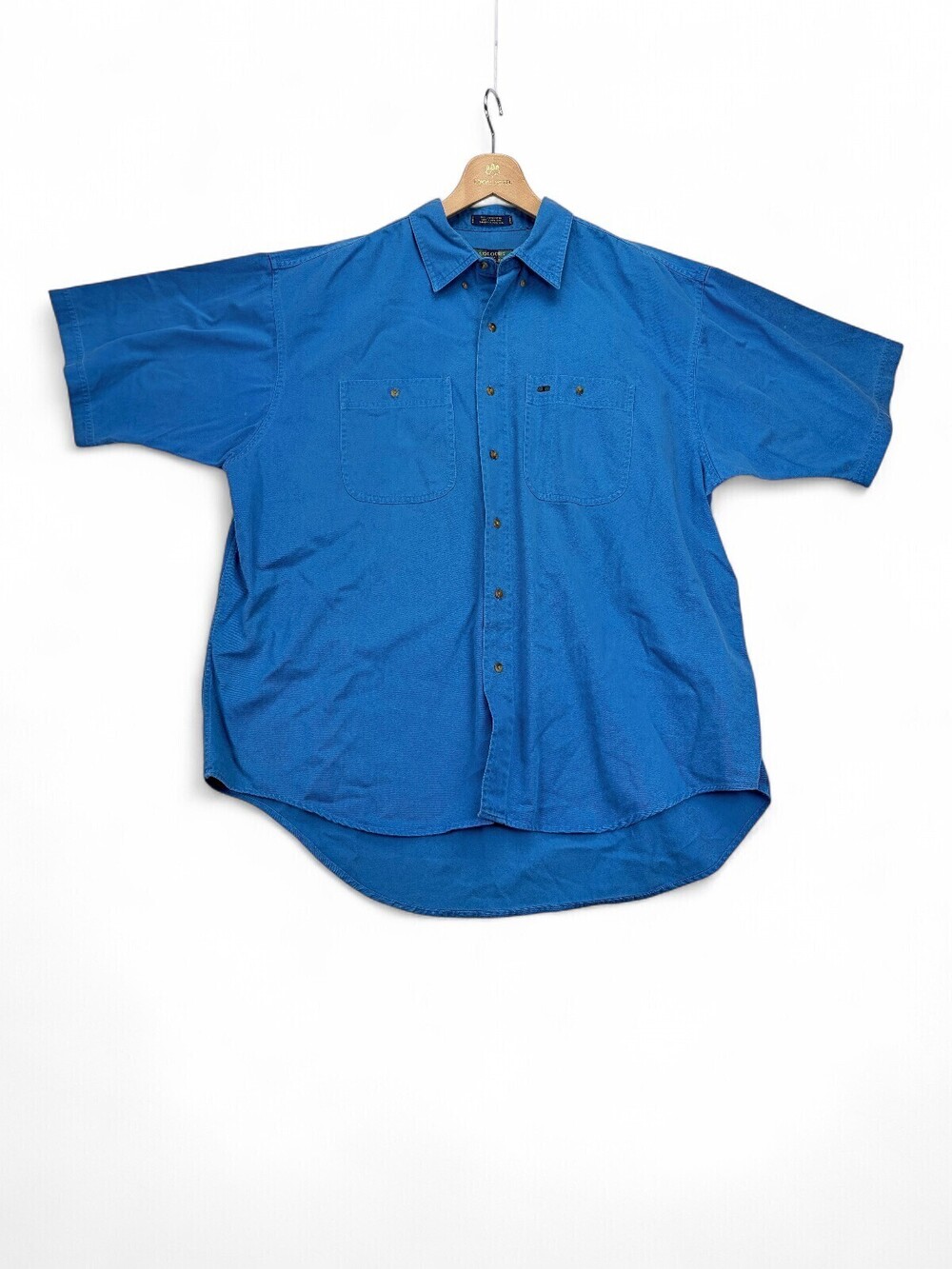 Colours by Alexander Julian Blue Cotton Short-Sleeve Shirt XL